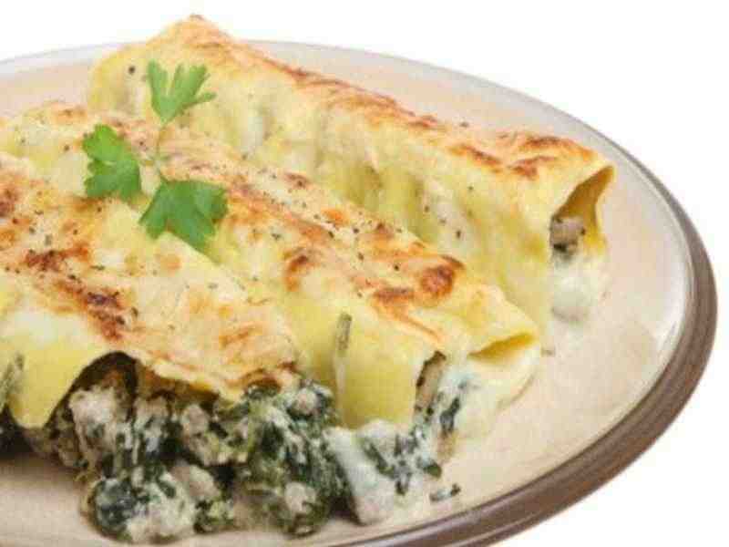 Cannelloni mit Ricotta und Spinat