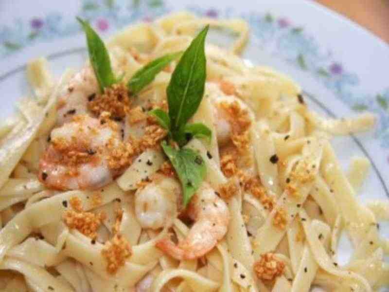 Pasta mit Shrimps 