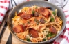 Penne mit Chorizo und Rucola
